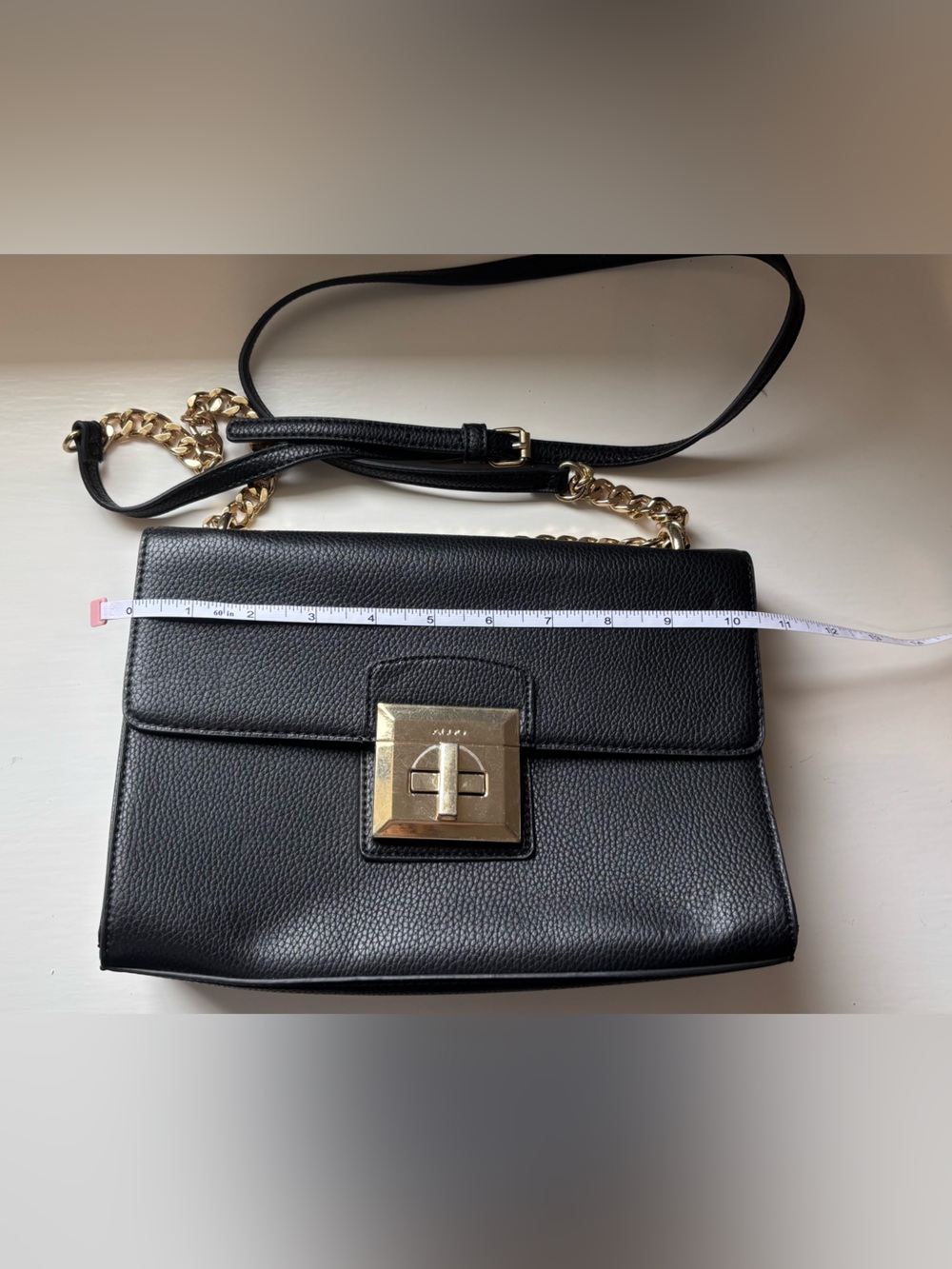 Aldo Black Crossbody Bag with Gold Hardware - Picture 8 of 13